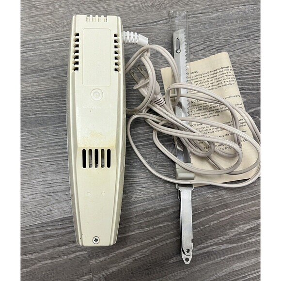 Electric Knife Slice Carve Stainless Steel‎ 2 Knives Vintage Box Manual Portable - Picture 4 of 7
